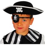Chapeau pirate feutre enfant noir