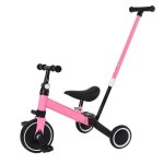 Tricycle 3 en 1 pour enfants jeobest - rose - 12 mois  4 ans - poussette et vlo pour enfants