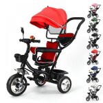 Tricycle 5 en 1 tricycle �volutif de 9 mois � 6 ans accompagne la croissance de l?enfant capote p�dales ...