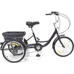 Tricycle adulte 20 3 roues 8 vitesses r�glable en hauteur avec panier pour un transport facile (noir) ...