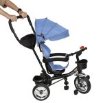 Tricycle bb volutif 4 en 1 rglable avec pare - soleil pour enfant de 1  5 ans 7546106cm bleu