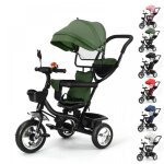 Tricycle bebe evolutif 6 en 1 tricycle enfant pliable avec poignee capote siege reversible garde - corps ...