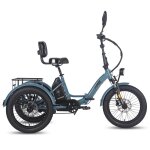 Tricycle cargo �lectrique fafrees f20 mate batterie amovible 48 v 2345 ah pliable bleu