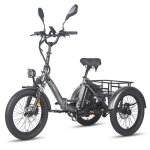 Tricycle cargo �lectrique pliable fafrees f20 mate 48 v 21 ah gris