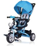 Spielwerk� tricycle 4en1 avec barre de pouss�e bleu 10 � 36 mois guidon panier v�lo pare - soleil pliable ...