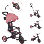 Tricycle �volutif - globber - 4 - en - 1 pliable - 10 mois � 5 ans - rose