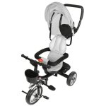 Tricycle sport �volutif avec poign�e de commande parentale pare - soleil - gris