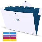 Trieur a4 - accordéon - 8 compartiments - imperméable - extensible - bureau École blanc Trieur a4 - accordéon - 8 compartiments - imperméable - extensible - bureau École blanc