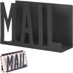 Trieur de courrier - mtal noir - organisateur de lettres - design lgant - compact - durable