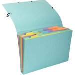 Trieur � soufflet en carte lustr�e 12 compartiments aquarel exacompta