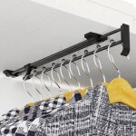 Tringle coulissante penderie35 cm tringle de penderie extensibler�glable longueur porte cintre coulissan ...