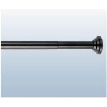 Tringle extensible entre 2 murs sans percage noir - taille: 140  260 cm - coloris: noir