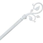 Tringle mtal 120  210 cm avec enbouts dco atmosphera - arabesque blanc