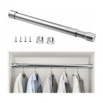 Tringle de penderie extensible en acier inoxydable r�glable de 47 cm � 80 cm.