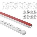 Tringle � rideau adh�sive 3m sans per�age - fixation plafond et mur - pour maison bureau ou caravane