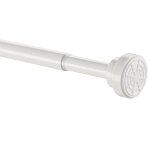 Tringle � rideau auto - tendue - rail extensible sans per�age ni trou - tige de 125 � 220 cm - blanc