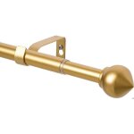 Tringle � rideau dor�e extensible 76?200 cm tube 19 / 16 mm embouts c�ne acier anti - rouille