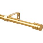 Tringle � rideaux dor�e r�glable 76?310 cm acier �19 / 16 mm avec 3 supports ? salon chambre bureau