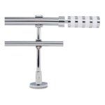Tringle � rideaux double - t�lescopique 71?116 cm (pour 70?120 cm) - �25 & �28 mm - m�tal argent� galvanis� ...