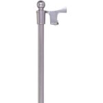 Tringle  rideaux extensible sans perage fentres pvc - alu - bois. 40cm x 60cm - silver