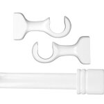 Tringle  rideaux kit complet bois diamtre  28 mm longueur 1. 80 m embout bouchon blanc de madeinnature ...