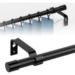 Tringle � rideaux en m�tal - febest - 300 cm - noir - diam�tre 16 mm - ext�rieur - r�sistant aux intemp�ries ...