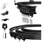 Tringle de rideau pliable - lecoo - 5 mètres - flexible - robuste - noir Tringle de rideau pliable - lecoo - 5 mètres - flexible - robuste - noir