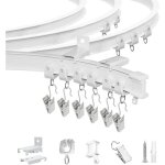 Tringle de rideau - lecoo - 6 mtres - flexible - robuste - blanc