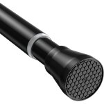 Tringle rideau sans per�age - estampille - extensible 74. 5 - 163 cm - noir - acier inoxydable - diam�tre ...