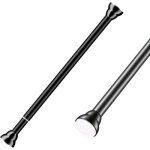 Tringle rideau sans percage - tringle rideau extensible - 70 - 120 cm (diam�tre 25 mm) - 1 pi�ce - noirpour ...