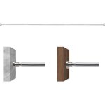 Tringle � rideau t�lescopique inox 76?210 cm sans per�age twist?tight argent support 8 kg