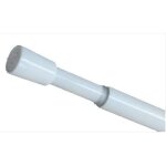 Tringle tlescopique autobloquante sans collage ni vissage renaissance acier blanc 135 - 225cmcm
