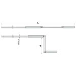 Tringle pour volet roulant alu blanc diam�tre 13x15mm longueur 1800mm ? cherubini - 7457180n2607c