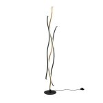 Trio blaze lampadaire led intégré moderne en laiton mat 2300 - 3000 - 4000k avec interrupteur au pied ... Trio blaze lampadaire led intégré moderne en laiton mat 2300 - 3000 - 4000k avec interrupteur au pied ...