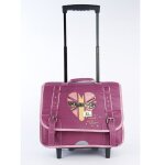 Cartable  roulettes - ikks - london - violet - rsistant  leau - 41cm