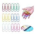 Trombones - bureau - 100mm - 40 pi�ces - couleurs vari�es - rev�tement plastique
