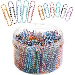 Trombones de bureau - noname - 300 pices - mtalliques colors - design ray - rsistants  la corrosion ...