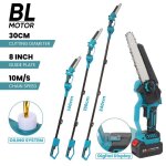 Tronconneuse a batterie 8 pouces brushless 21v avec perche t�lescopique ? elagueuse sur perche r�glable ...