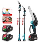 Tron�onneuse elagueuse �lectrique sur perche 8 pouce - onevan - 2x 3000mah batteries