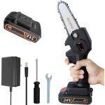 Tronconneuse mini scie � �laguerscie � cha�ne �lectrique aliment�e par batterie de 4 - inch tron�onneuse ...