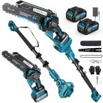 Tron�onneuse t�lescopique 2 - en - 1 rinoxar �lagueuse �lectrique sans fil moteur brushless 2 batteries ...