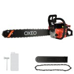 Tron�onneuse thermique - cylindr�e 62cm3 - grand guide 22 pouces 55cm - 2 cha�nes