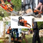 Tron�onneuse thermique totu - 45cm 52cc - deux cha�nes - orange