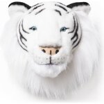 Troph�e tigre blanc - bibib - albert - peluche douce - d�coration chambre enfant