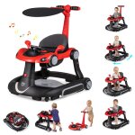 Trotteur b�b� evolutif 7 en 1 costway - hauteur / vitesse r�glables - lumi�res et musique - si�ge amovibleanti ...