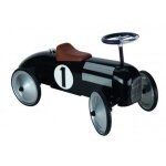 Trotteur porteur voiture goki avec num�ro 1 noir - a partir de 12 mois - b�b�