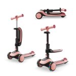 Trottinette 2 - en - 1 - kinderkraft - halley 2 - si�ge r�glable 25 - 33 cm - guidon 4 hauteurs - roues ...