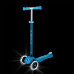 Trottinette 3 roues - globber - primo plus glow lights - bleu ptrol