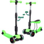 Trottinettes 3 roues scooter pour enfants - yoleo - hauteur ajustable - led roues - 2  8 ans