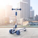 Trottinette - dbutante - 3 roues - roues lumineuses led - enfant 2  8 ans - bleu